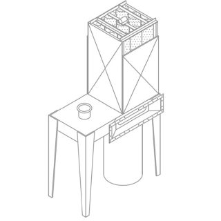 Woodwork dust control MF1 extraction unit - dust extraction for woodworking workshops