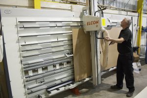 Kingsbury Press Elcon vertical panel saw