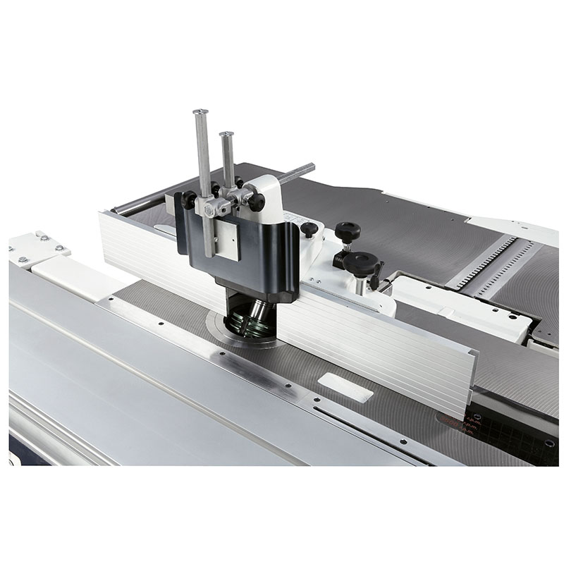 Optional fence with 3 controlled adjustments on SCM Minimax CU 410ES combination saw spindle planer thicknesser