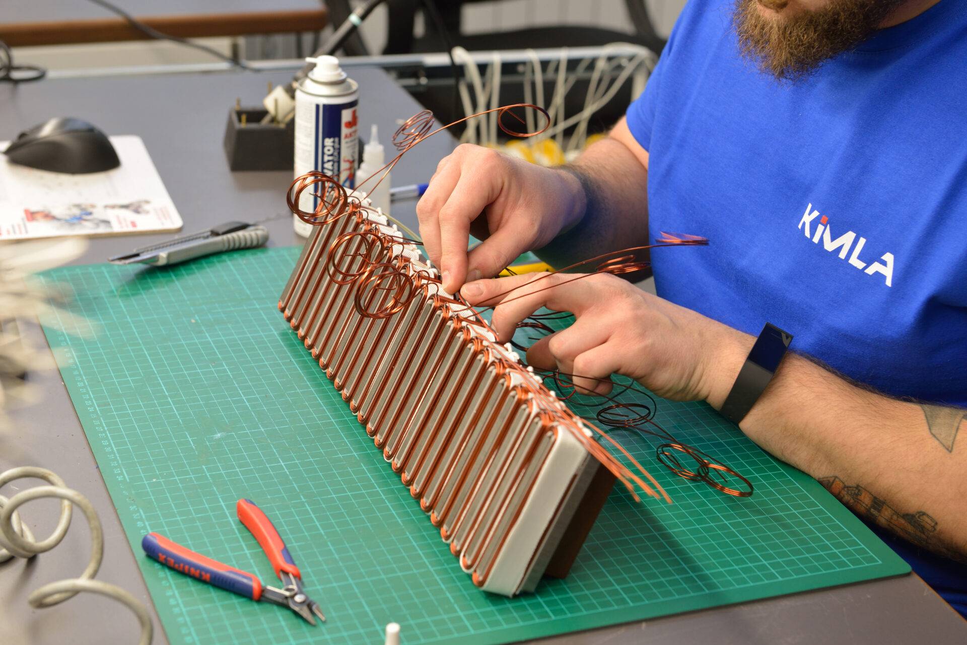 linear drives being manufactured
