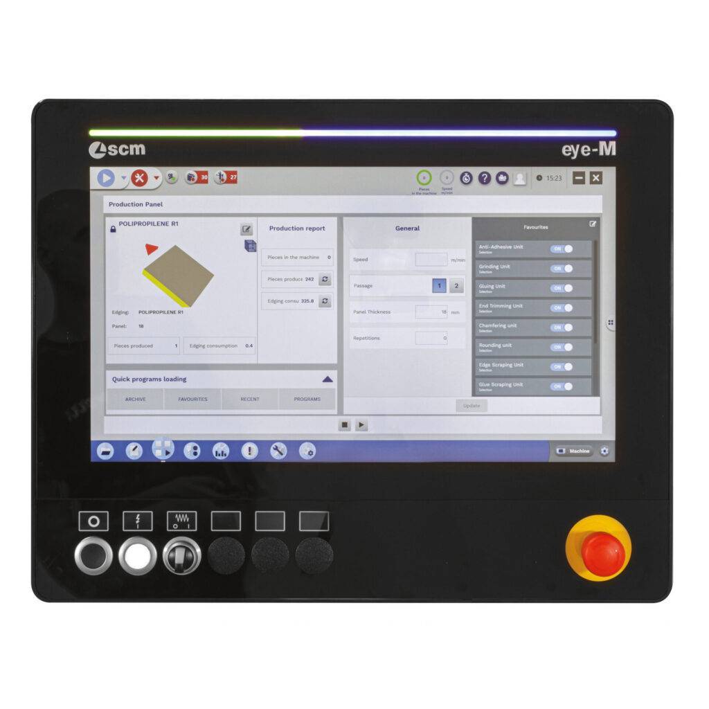 SCM Olympic K 500 Edgebander Touch Screen Control